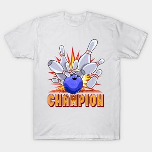 Bowling Ball Champion Bowler T-Shirt